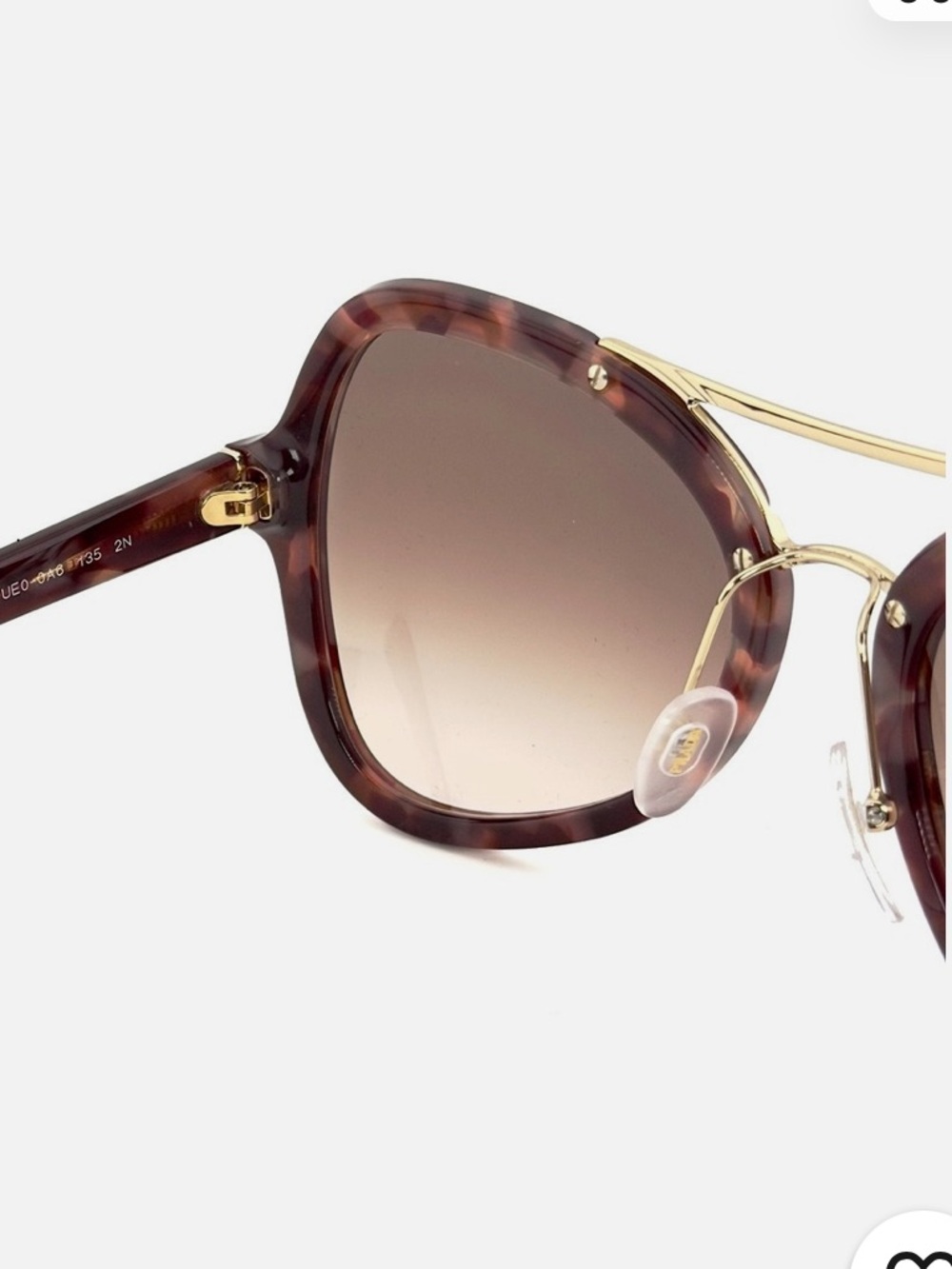 Prada Tortoiseshell Frame Sunglasses with Blue Lenses - Picture 8 of 10
